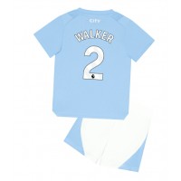 Manchester City Kyle Walker #2 Hemmaställ Barn 2023-24 Korta ärmar (+ Korta byxor)